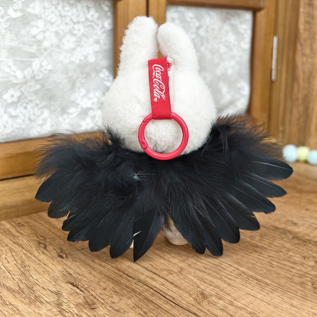 [Cloth Only] 17cm Doll Clothes Black White Feather Wing Pendant Creative Soaring Angel Exquisite Accessories Polyester Cotton 14
