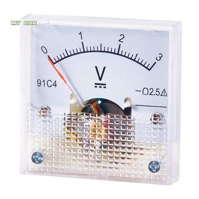 91L4 Medidor de Voltaje CC 0-250V Tipo Cuadrado con Aguja Voltimetro CC Portátil Aguja Indicadora de Voltaje Analógica Panel Analógico Medidor de Voltaje