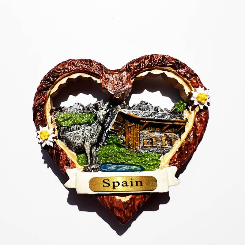 Spain Fridge Stickers Pamplona Santiago Covadonga Chateau Castina Uweda Ubeda Alcala Gate Travelling Souvenirs Fridge Magnets