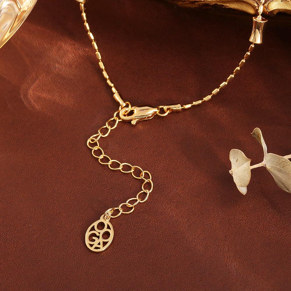 Elegantes Zuckerperlen-Halsketten- & Romantisches Ohrstecker-Set - Vielseitiger und Stilvoller Schlüsselbein-Schmuck