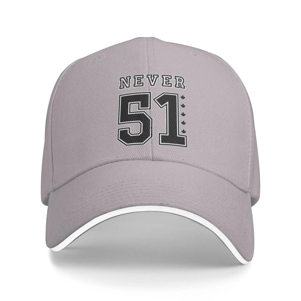 Summer Black Never 51 Baseball Cap  Outdoor Gym Casual Print Sun Trucker Hat Women Unisex Wholesale Baseball Caps
