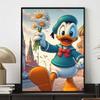 DIY Diamond Painting Donald Duck and Flowers Cross Stitch Kit Mosaic Art Diamond Painting Full Circle Diamond Home Decoration