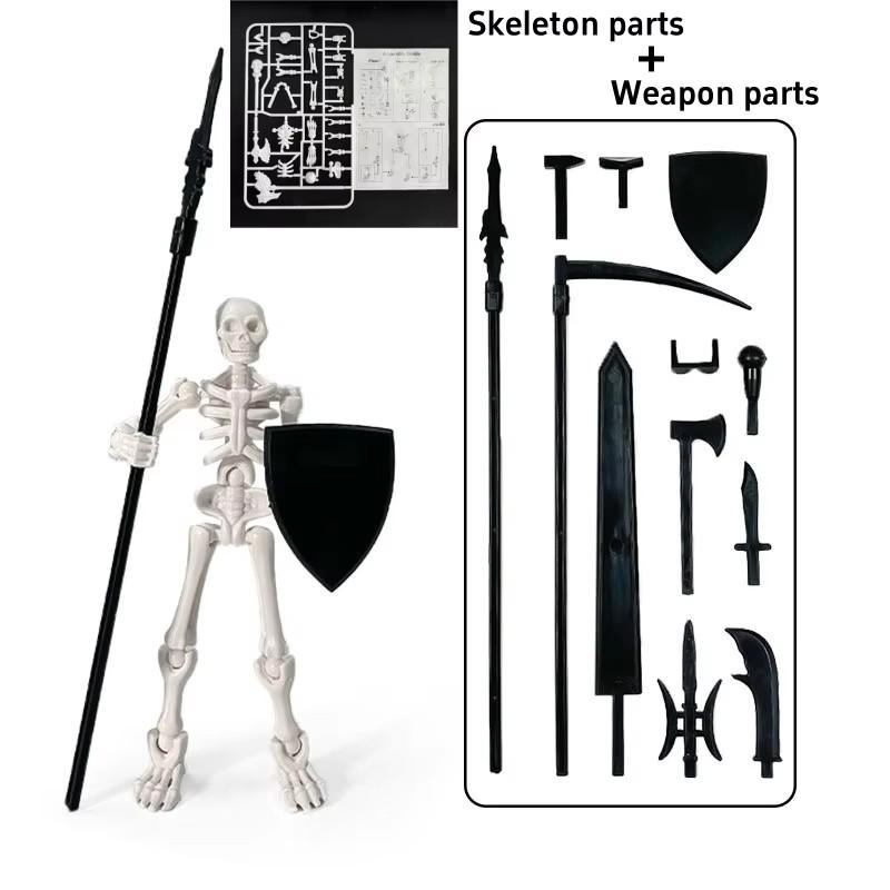 

Halloween Toys Decor Multi-Jointed Movable Skeleton Action Figure Weapon Fit For Dummy Lucky 13 Action Figure Accessories