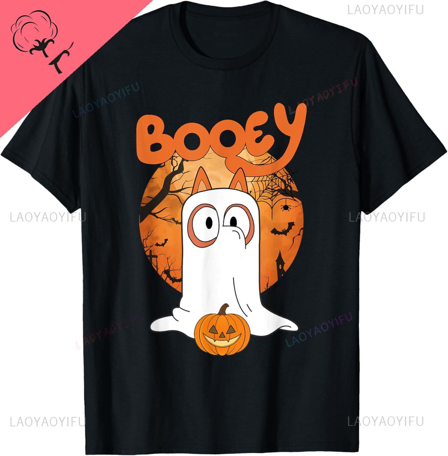 Booey Halloween Funny Spooky Season Blue Heeler Kids Tee TShirt Unisex Summer Streetwear Tops Cotton Camiseta Hombre S