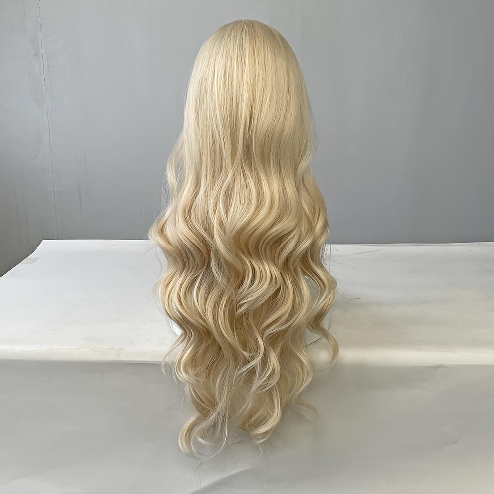 Blonde Women's Synthetic Wig with Large Waves and Long Curly Hair Wig Full Head Set Halloween Cosplay Daily Dress Wig