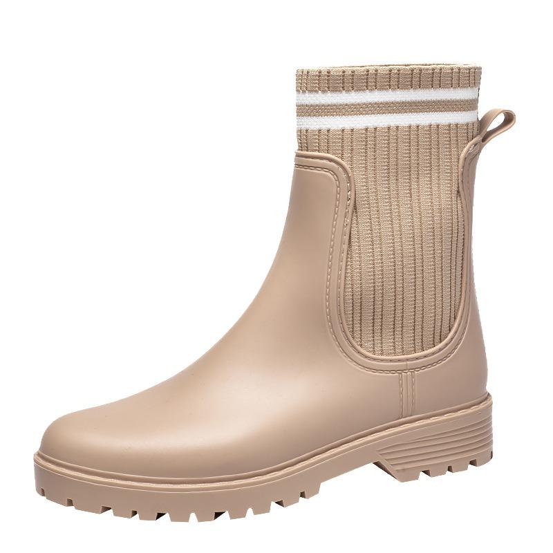 rain boots women's waterproof rain shoes women's outdoor new water shoes waterproof and wear-resistant water shoes platform rubber shoes women