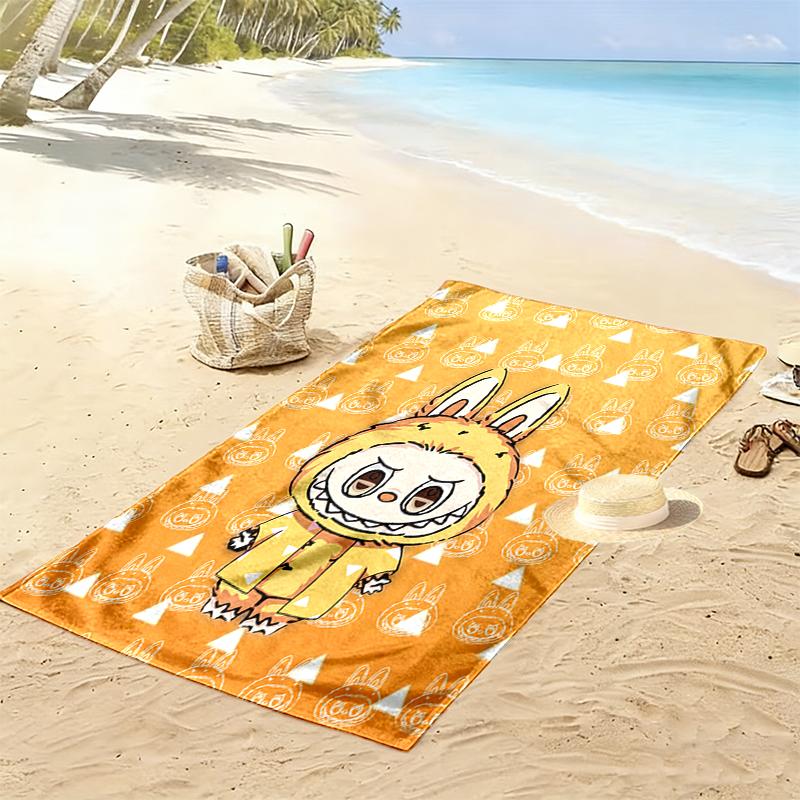LABUBU Beach Towel Perfect for Travel, Outdoor Activities, Swimming, Camping, Hiking