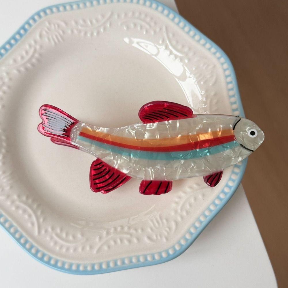 Tuna Fish Ocean Animal Hair Claw Hairpin Fish Grab Clip Fashion Marine Life Fish Hair Clip Travel