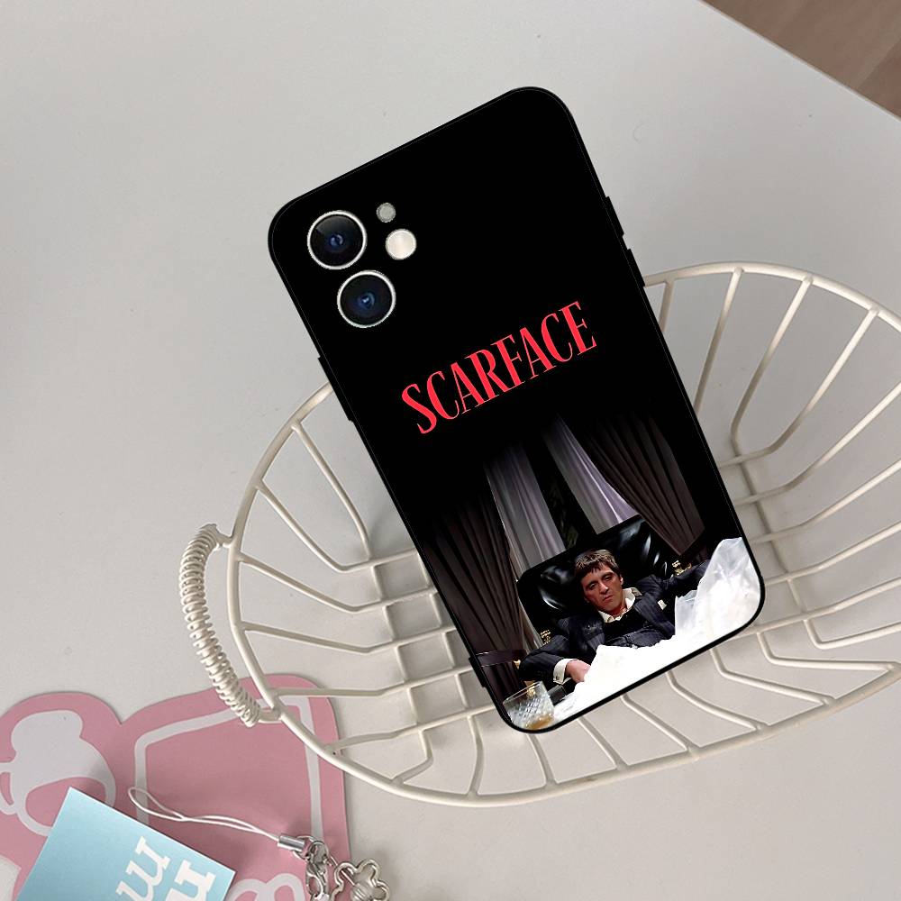 R-Scarfaces Tony Montana Phone Case Black Phone Case For IPhone 17/16/15/13/14 Pro Max/ 11Plus/X/Xr/Xs Max 13mini