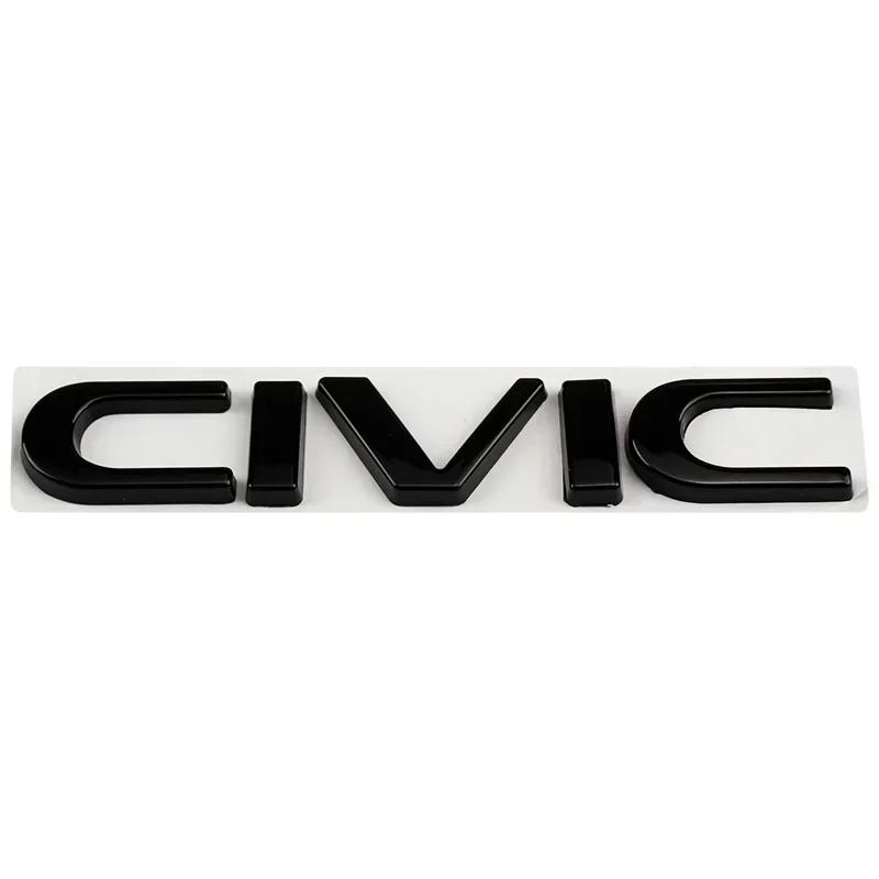 Metal 3D Car Stickers Side Fender Badge Styling for Honda CIVIC Logo 2023 2025 2011 Rear Trunk Emblem Decal Exterior Accessories
