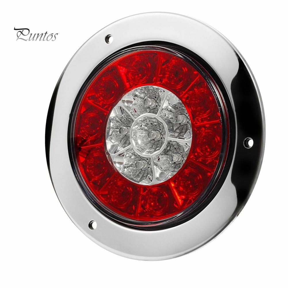 

Puntos 2 шт. 12/24 В двухцветные светодиодные фонари для грузовика и прицепа, стоп-сигналы, задние фонари 12V белый/красный