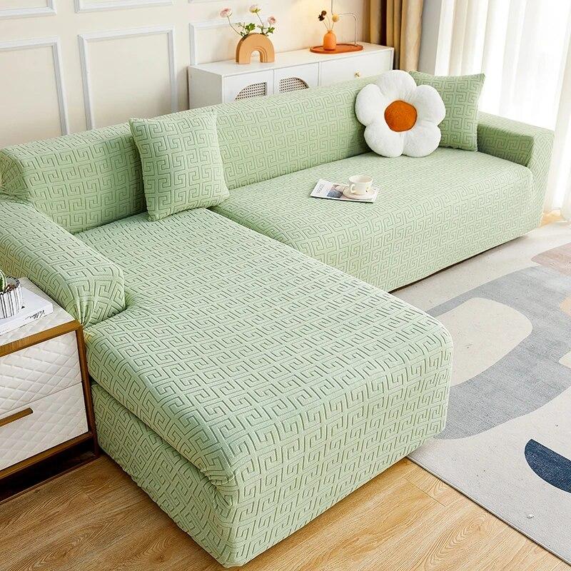 Elastisk sofatrekk til stue setetrekk justerbart sofatrekk L-formet sofatrekk møbelbeskytter hjemmedekor