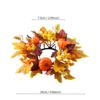 Fall Thanksgiving Table Decorations Vegetable Maple Leaf Candle Circle Safe