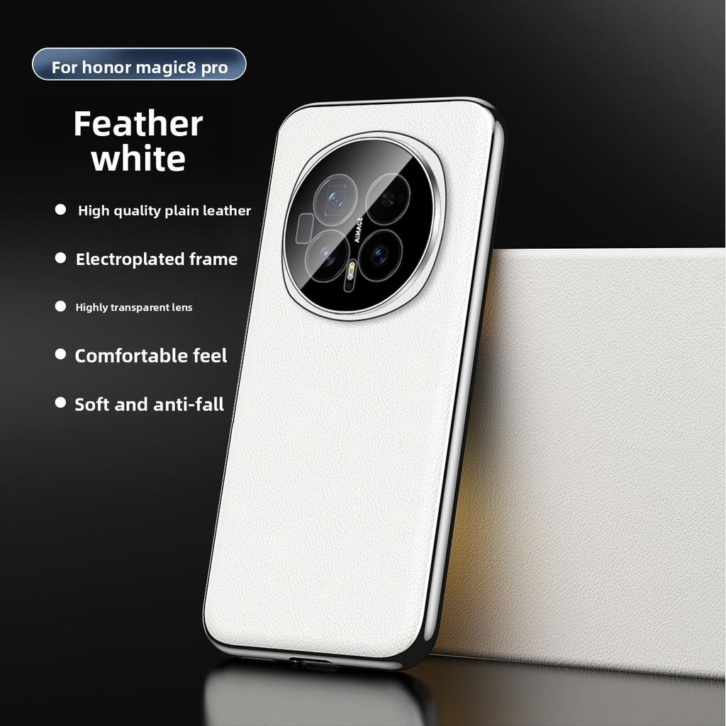 For Huawei Honor Magic 8 Pro Case Luxury PU Leather Skin Lens Protective Back Cover Case For Honor Magic 8 8Pro Phone Shell