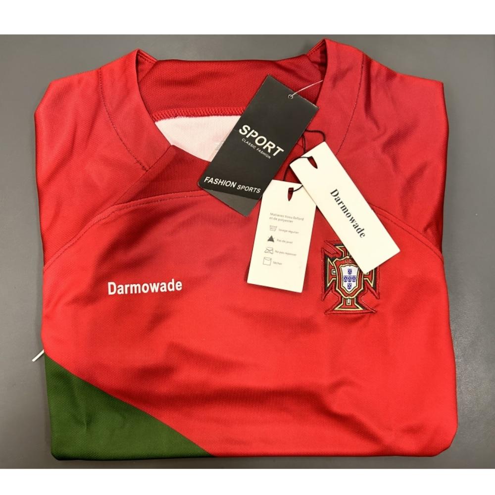 Kids Portugal Ronaldo Football Jersey Set Red - Youth Soccer Training Match Kit - Rosu
