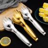 Kitchen Food Tongs Stainless Steel Creative Meat Salad Bread Clips Non Slip BBQ Clips Home Kitchen Cooking Accessories