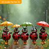 2D Flat, 5pcs Cute Insect Umbrella Acrylic Garden Decor Outdoor Ornaments Suitable for Gardens, Lawns, Potted Courtyards and More Decoration Stakes