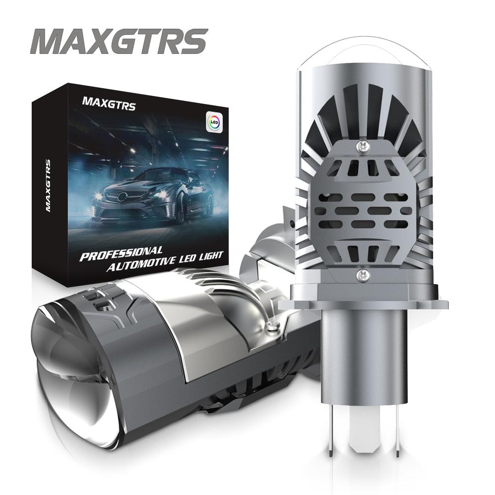 

MAXGTRS Dual Lens H4 LED Headlight Mini Projector Lens HBS 9003 Auto Beam Light 50W 11000LM One Piece белый