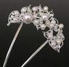 [Miaomyao] Kanzashi U-shaped Hair Ornament for Japanese Clothing, Yukata, Kimono, Pearl Hair Comb, Elegant Hair Accessory, Silver