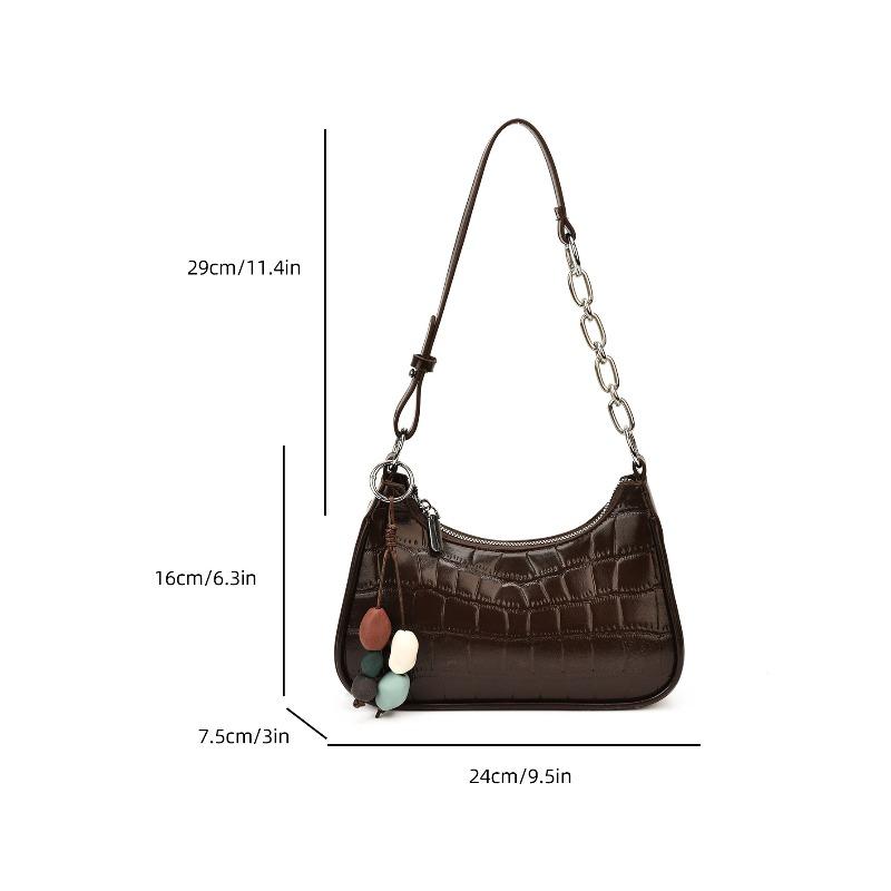 Temperament embossed single shoulder diagonal span underarm bag Fan Ji new stone pattern chain hand shoulder bag