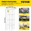 Tomato Cages, 11.8\" X 11.8\" X 46.1\", 5 Packs Square Plant Support Cages, Silver PVC-Coated Steel Tomato Towers for Climbing Vegetables, Plants,