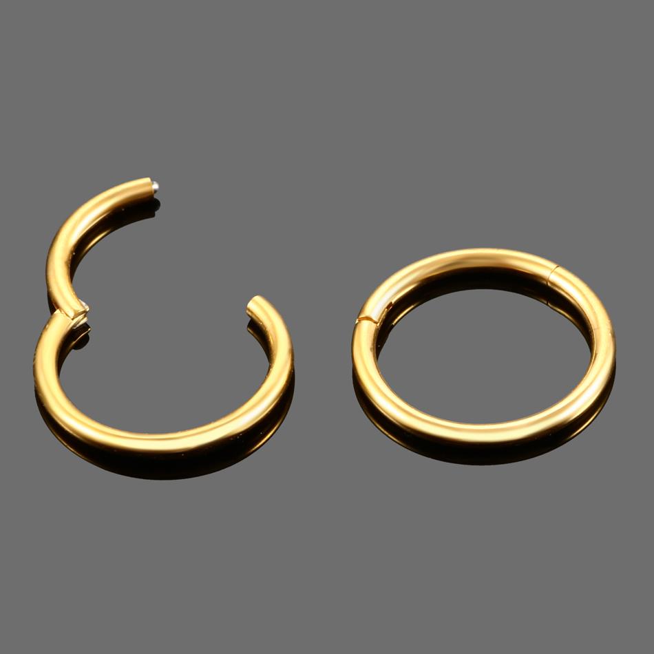 6/8/10/12mm Stainless Steel Nose Rings Hoop for Women Men 18G 16G Cartilage Piercing Body Jewelry Segment Lip Ring