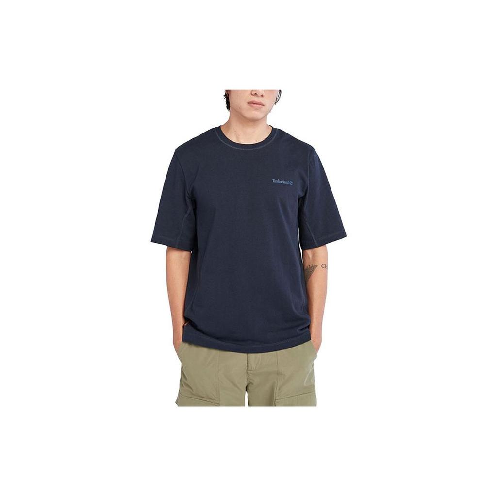 Timberland Solid Color UV Protection Moisture Wicking Breathable Round Neck Sports T-Shirt Men Tops Deep-Sapphire-Blue A68UW-433