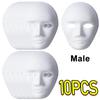 1/10pcs Paper Mache Masks White DIY Full Face Masks Paintable Paper Mask for Halloween