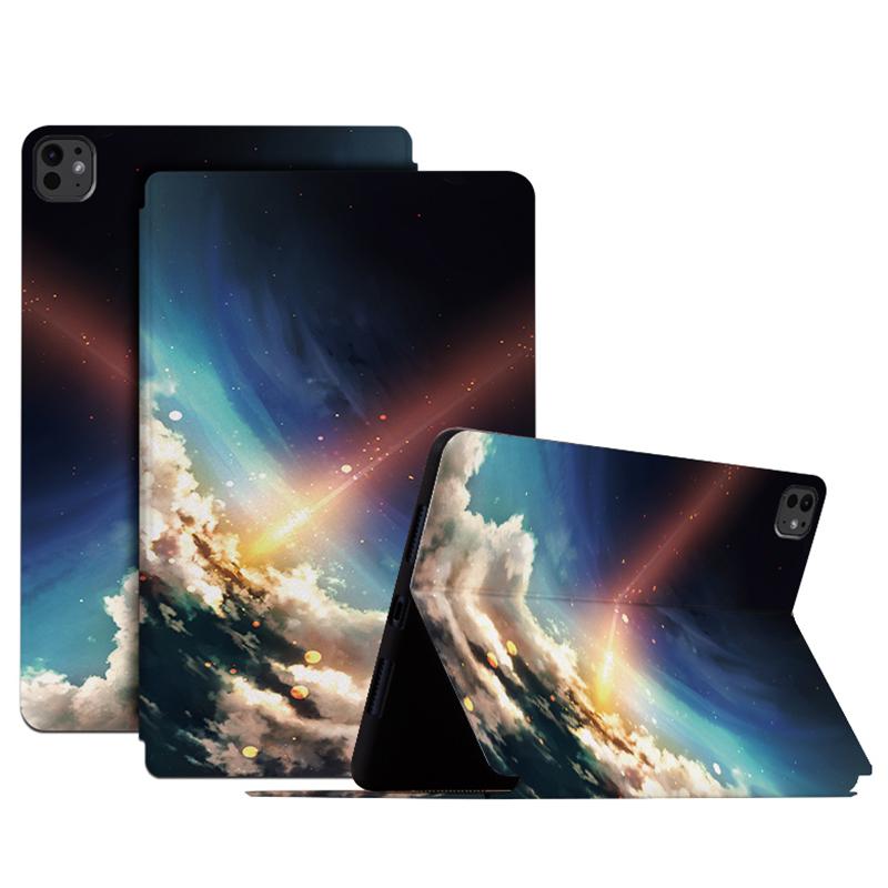 For iPad Pro 11 (2024) Case Pattern Print PU Leather Tablet Flip Cover