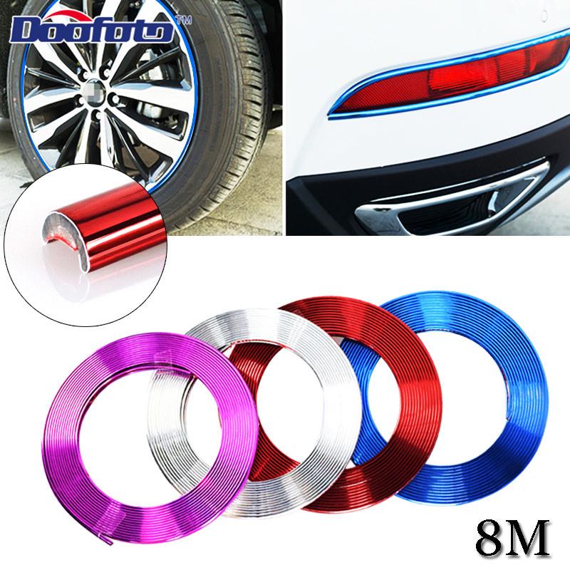 8M DIY 3D Car Styling Car Stickers Decals Interior Decorative Thread