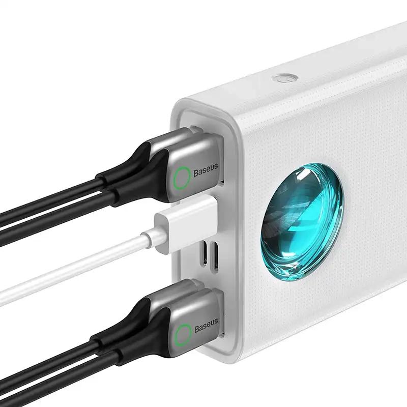 Powerbank Baseus Amblight 30000Mah, 4Xusb, Usb-C, 65W (Biały)