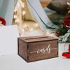 Wedding Card Box Wood Decoration Organizer for Anniversary Birthday Ceremony