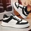 Leather Men Casual Shoes Lightweight Mens Running Shoes Platform White Sneakers Outdoor Breathable Sport Shoes Tennis Shoes