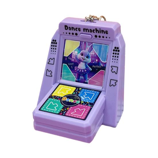 Mini Arcade Dance Machine Keychain with Music Reaction Training Handheld Game Console Kids Adults Battery Operated Dance Game Machine Keyring Toy