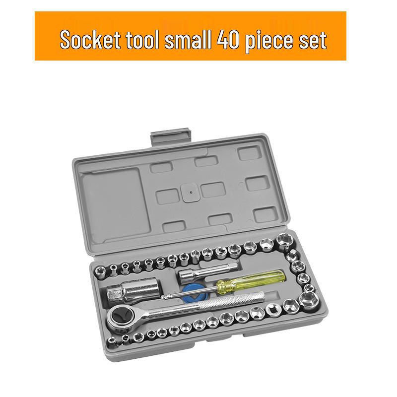 40-Piece Car & Motorcycle Repair Tool Set: Wrenches, Sockets & Ratchet for Home Mechanics