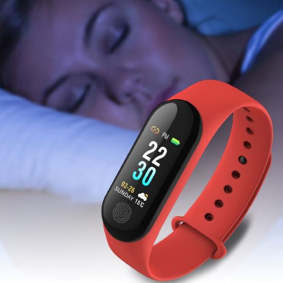 M3 Plus HR Blood Pressure Monitor Heart Rate Fitness Tracker Smart Bracelet