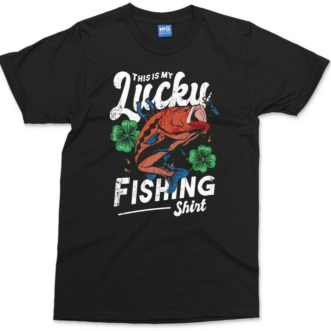 

My Lucky Recreational Fishing T-Shirt Fun Gift T-shirt for Fisherman Dad Grandpa Carp Fish T Shirt. New 100% Cotton Casual To... S разноцветный
