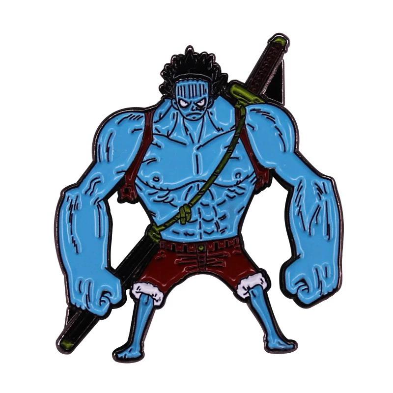 Creativity Anime One Piece Enamel Pins Monkey D Luffy Badges Men Women's Brooches Cool Briefcase Badges Decorate Gifts