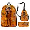 Hip Hop Populaire Cartoon Grappige tungtungtung 3D Print 3 stuks/Set leerling Schooltassen Reizen Laptop Rugzak Borsttas Etui