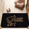 Nash Fishing Logo Floor Mat Kids Room Bedroom Decoration Balcony Anti-Slip Polyester Doormat Living Room Bedside Area Rugs INS