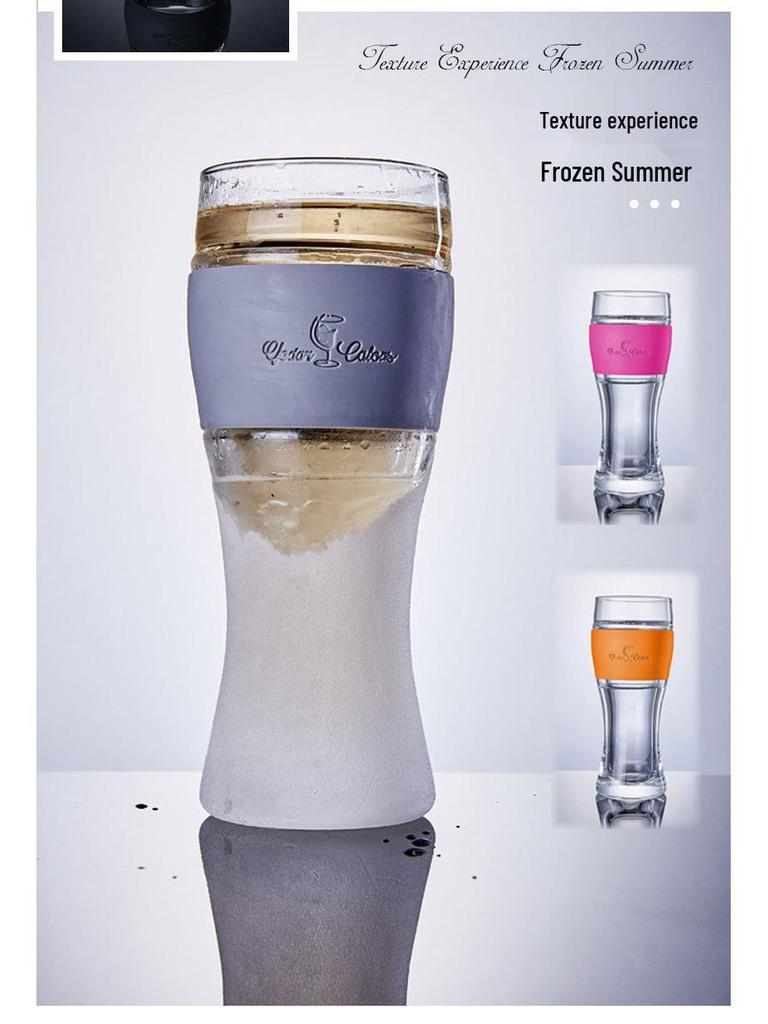 Viski Double-Layered Ice Wine Glass - Red & White Wine Frozen Glass
