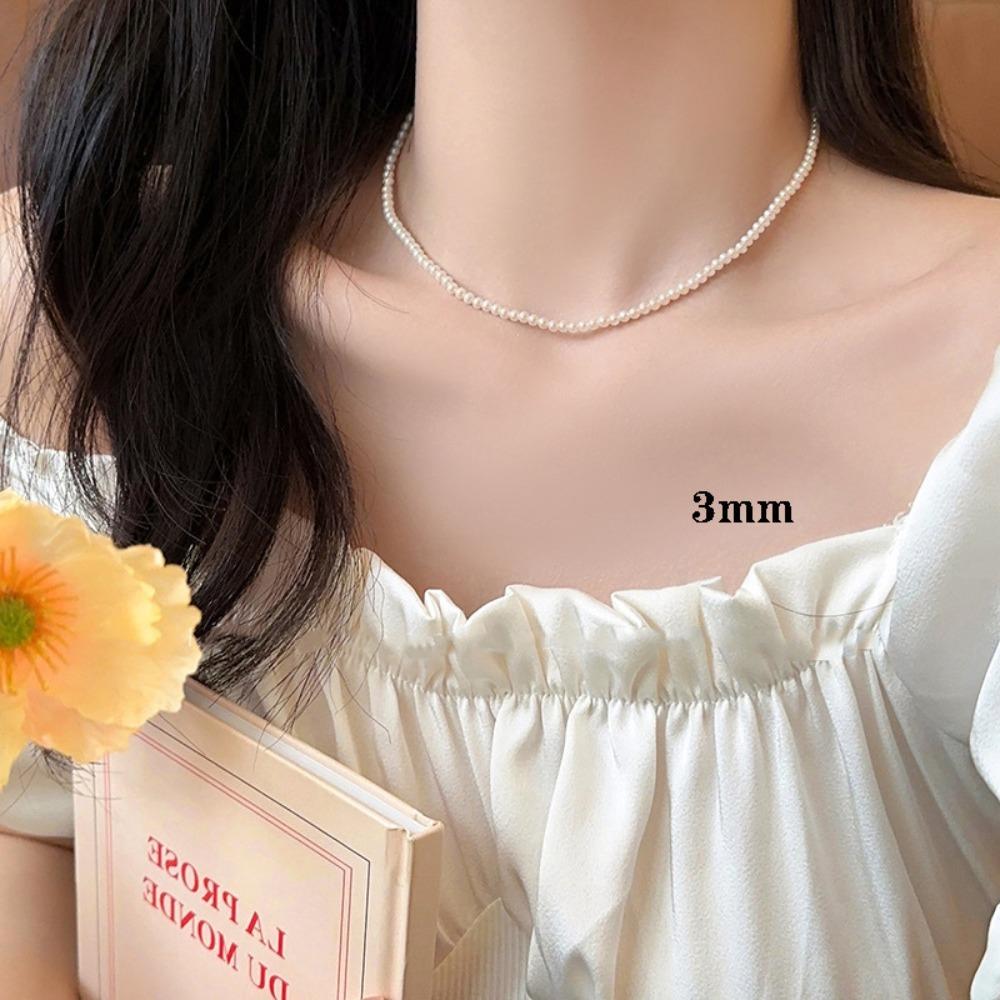 Shijia Pearl Necklace Women's Niche Light Luxury Design High-end Temperament Collarbone Chain Neck Chain Sweater Chain Bead Chain