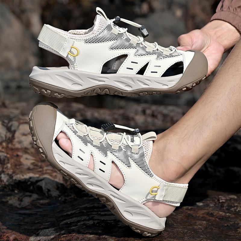 Fashion Non-Slip Male Sandaly Summer Athletic Sports Mens Sandals Outdoor Trekking Walking Shoes Closed Toe Slippers Simple Beach Shoes