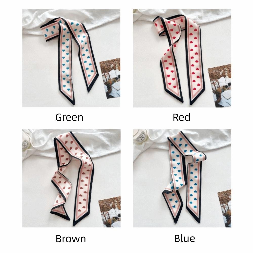 Printing Decorative Ribbon Skinny Silk Small Scarf Lady Tie Hair Scarf Headband