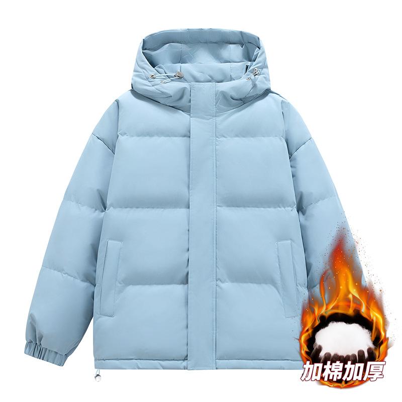

2026 Cotton-padded Clothes, Winter Cotton-padded Clothes, Men s Thickened Coats, Women s Couples Hooded Bags, Trendy Loose Coats, All-match. XXXL світло-синій колір