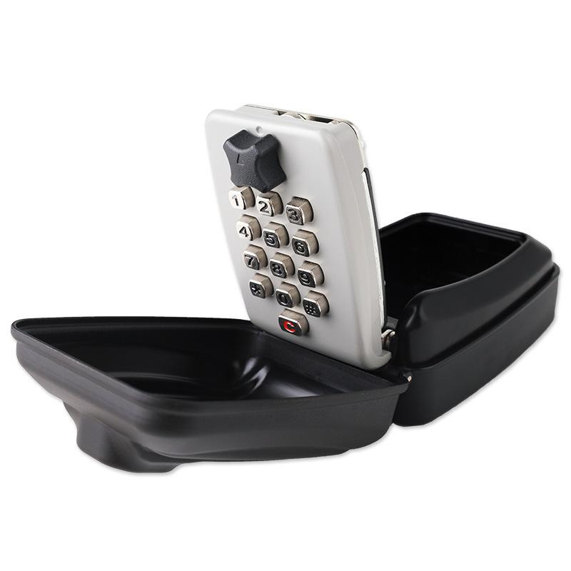 Waterproof wall-mounted key storage box with 12-digit keypad combination
