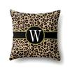 Polyester Pillow Case Leopard Print Decoration Home 26 English Letter Printing Pillow Case