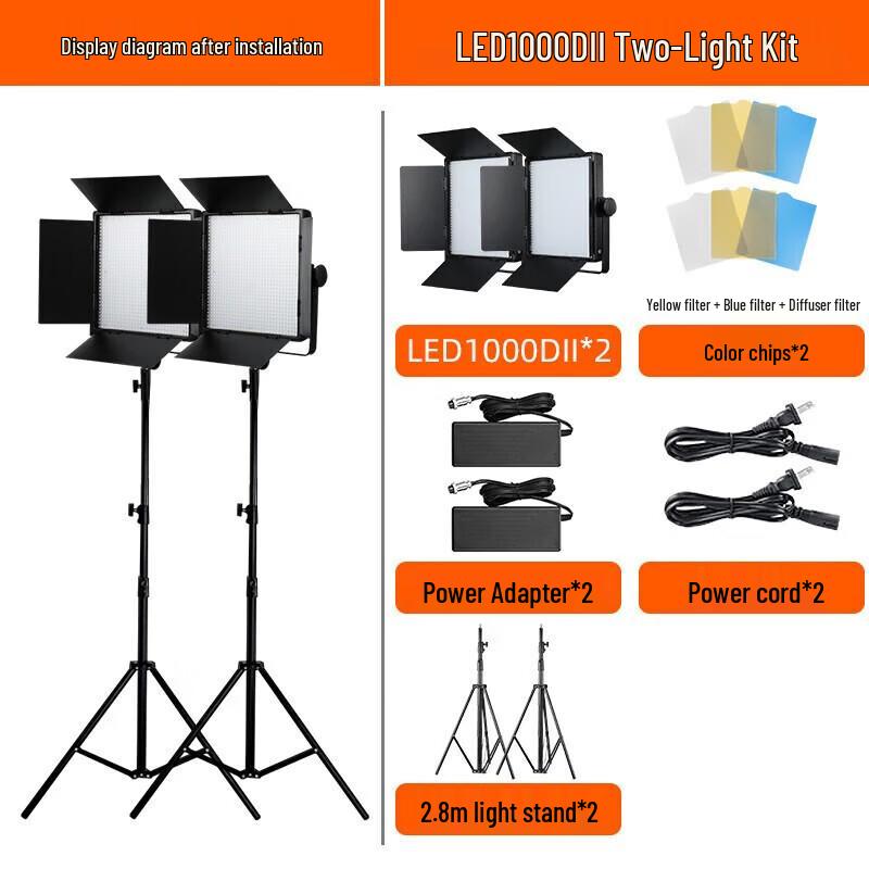 Godox LED1000DII Daylight LED Video Light Two-Light Kit