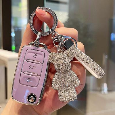 TPU Car Remote Key Case Cover Shell For VW Volkswagen Tiguan Golf 7 MK7 MK2 For SEAT Ateca Leon FR 2 Ibiza For Skoda Octavia A7