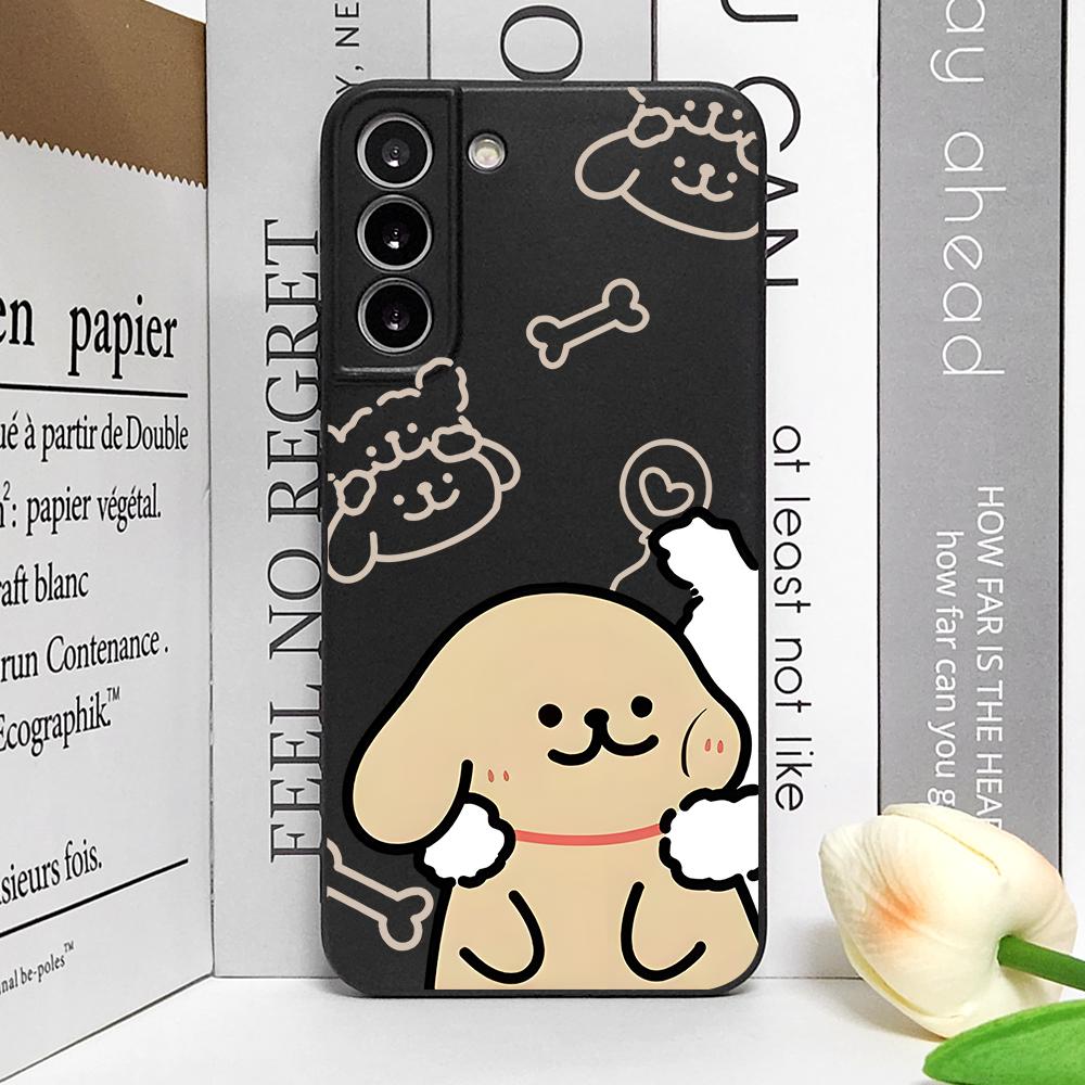 Funny Animal Dog Couple Phone Case for Samsung Galaxy S25 Plus S21 FE S22 S23 S24 Ultra Shockproof Soft Cover Paired Fundas Skin